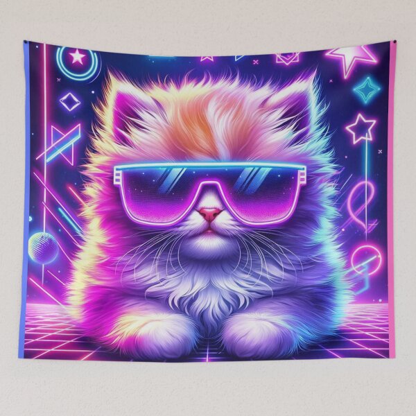Item preview, Stellar Neon Kitten designed and sold by AmigosFurEver.