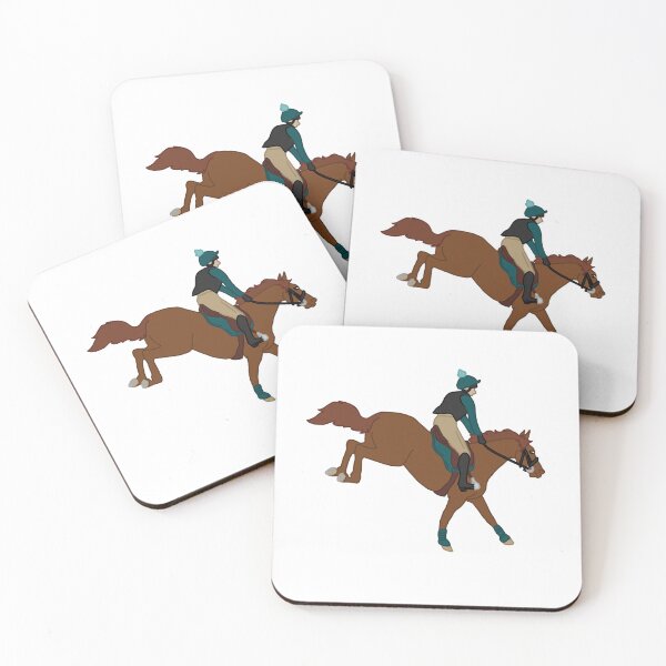 Item preview, Landing The Jump- Chestnut/ Teal designed and sold by Abby Art Studio.