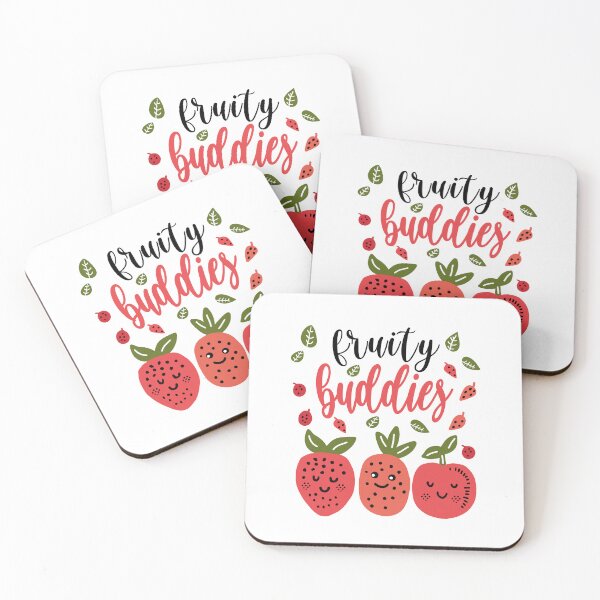 Aperçu de l'œuvre Fruits mascottes mignons Fruity Buddies créée et vendue par NosandEdgy.