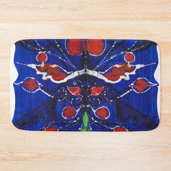 Item preview, Abstract painting in blue and red designed and sold by ricoflinn.