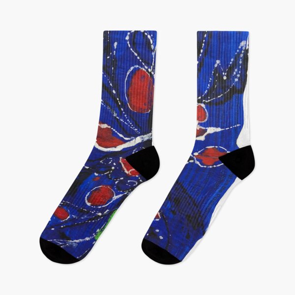 Item preview, Abstract painting in blue and red designed and sold by ricoflinn.