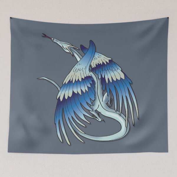 Item preview, Feathered Wings Blue Dragon designed and sold by Yellow Bird Studios.