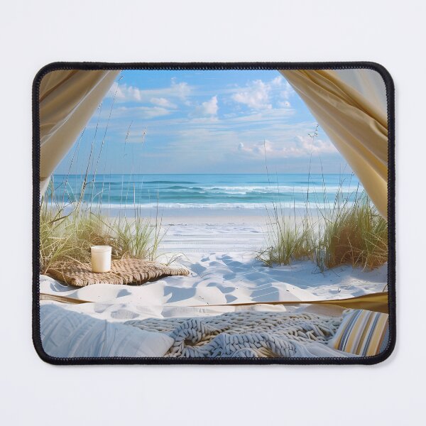 Item preview, Zonsondergang boven strandcamping designed and sold by DeMuurdecoratie.