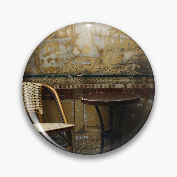 Item preview, Oude bistrostoelen bij versleten muur designed and sold by DeMuurdecoratie.