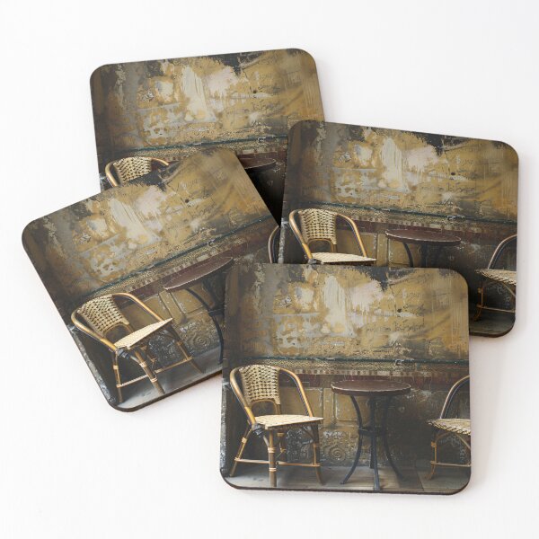 Item preview, Oude bistrostoelen bij versleten muur designed and sold by DeMuurdecoratie.