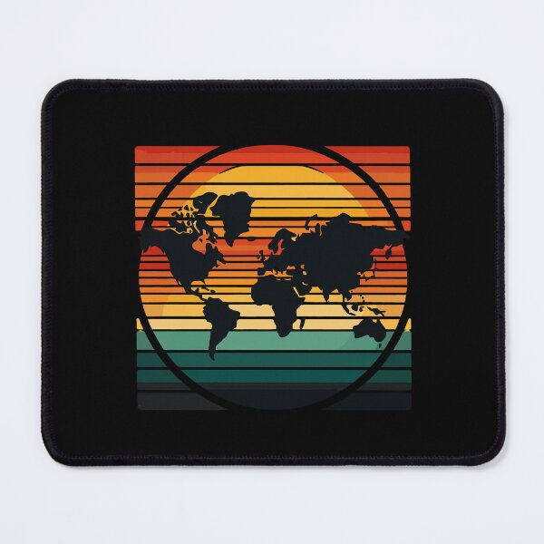 Item preview, Retro World Map Cool Vintage Sunset Globe Cartography designed and sold by Dressed For  Duty.