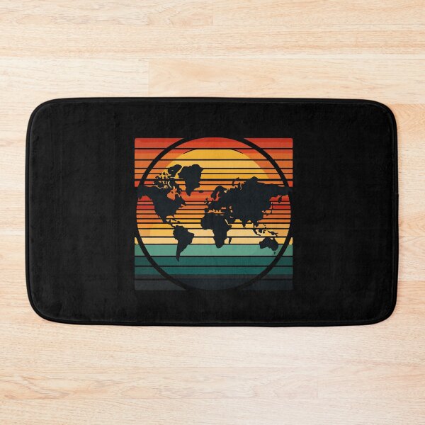 Item preview, Retro World Map Cool Vintage Sunset Globe Cartography designed and sold by Dressed For  Duty.