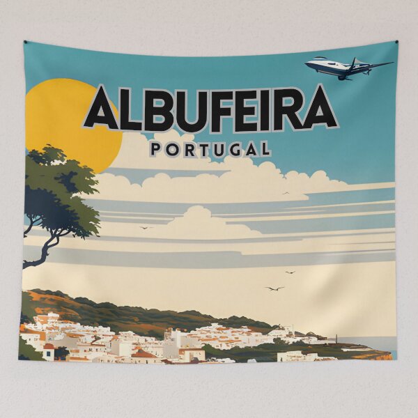 Item preview, Albufeira Portugal Travel Art Poster designed and sold by ZionPosteria.