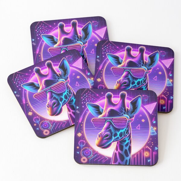 Item preview, Neon Giraffe Magical Night designed and sold by AmigosFurEver.