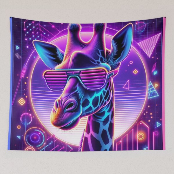 Item preview, Neon Giraffe Magical Night designed and sold by AmigosFurEver.