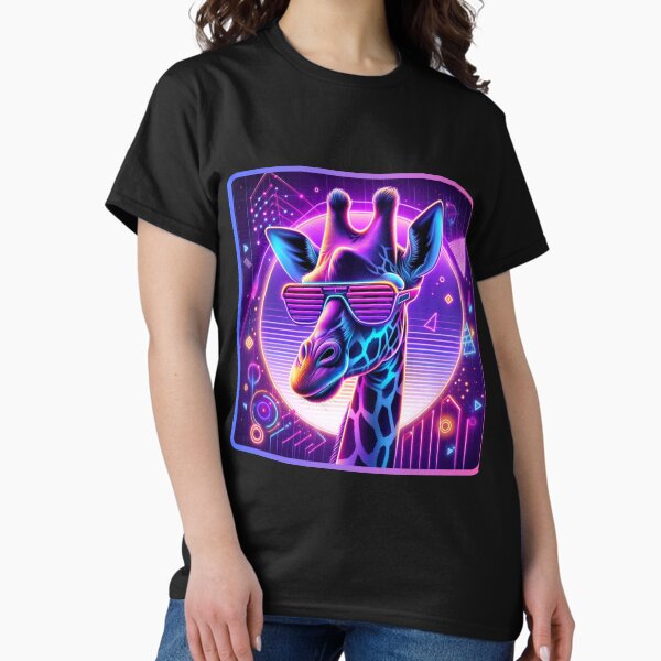 Item preview, Neon Giraffe Magical Night designed and sold by AmigosFurEver.