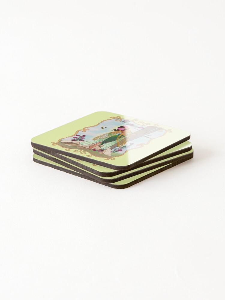 Thumbnail 4 of 5, Coasters (Set of 4), Mucha Cicada designed and sold by Rissy81.