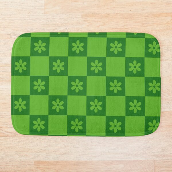 Aperçu de l'œuvre Damier Vert Motif Vert Vif Marguerite créée et vendue par MMaeDesigns.