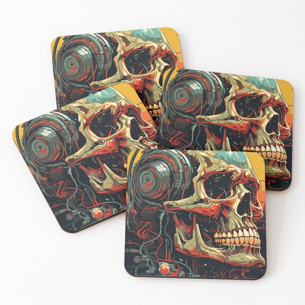 Item preview, Dawn of the Mechanical Mind Skull Art designed and sold by robertmullineux.