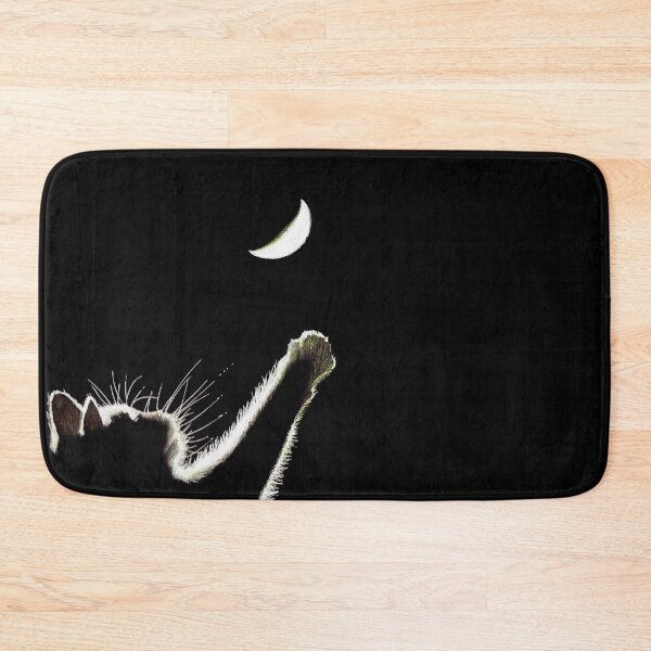 Item preview, Cat and moon night drawing designed and sold by DipakSonarArt.