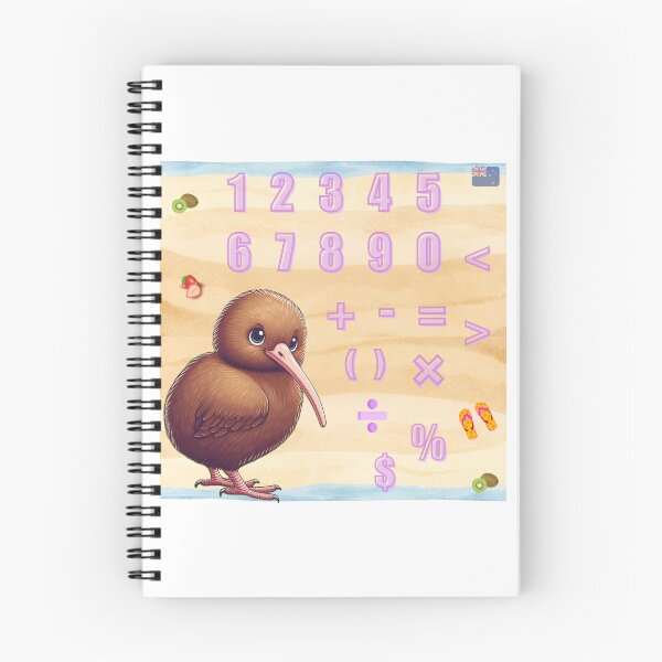 Item preview, Large Kiwi Design - Numbers and Maths Symbols for Kiwi Kids (New Zealand) designed and sold by PhotoDesignNZ.