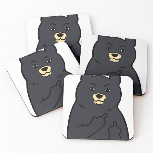 Item preview, Rude Bear - Black Bear designed and sold by dumbvaporwave.