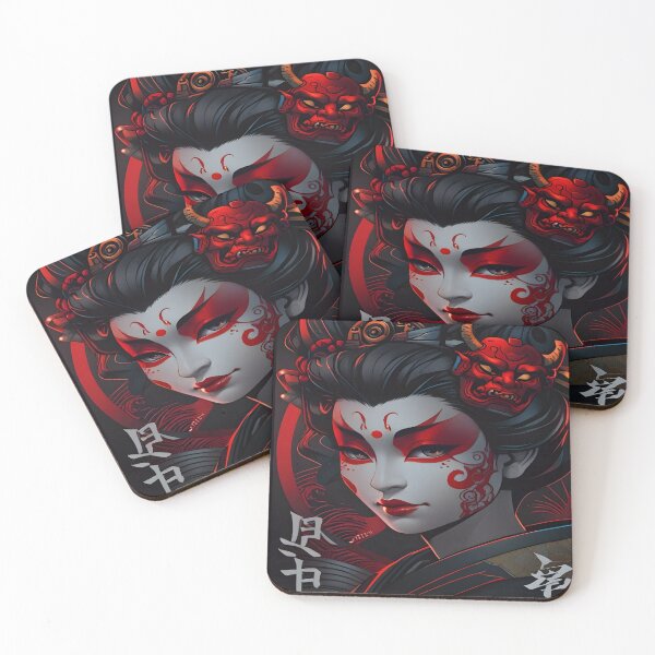 Item preview, Beautiful Geisha With An Oni designed and sold by Chibloom.