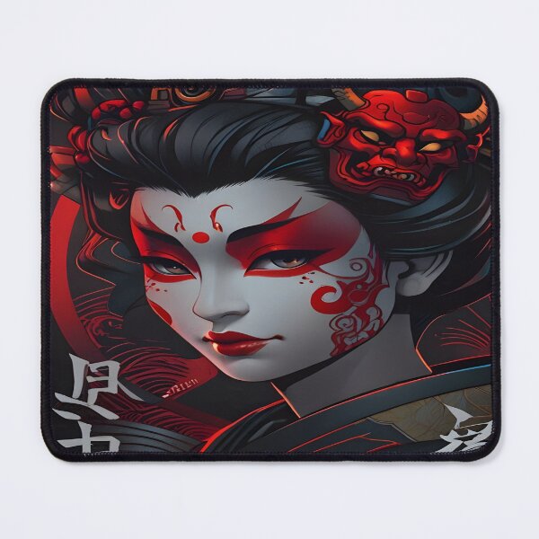 Item preview, Beautiful Geisha With An Oni designed and sold by Chibloom.