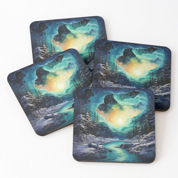 Item preview, Ink Painting of the Northern Lights designed and sold by Shutter-Dragon.
