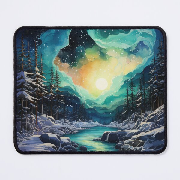 Item preview, Ink Painting of the Northern Lights designed and sold by Shutter-Dragon.
