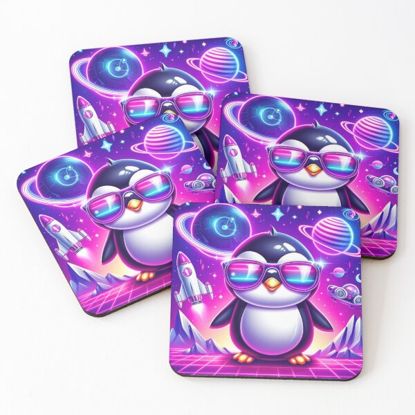 Item preview, Neon Galactic Penguin designed and sold by AmigosFurEver.