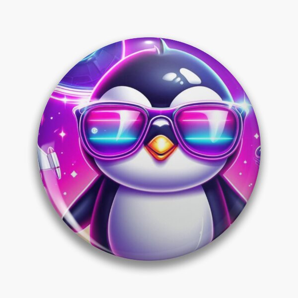 Item preview, Neon Galactic Penguin designed and sold by AmigosFurEver.
