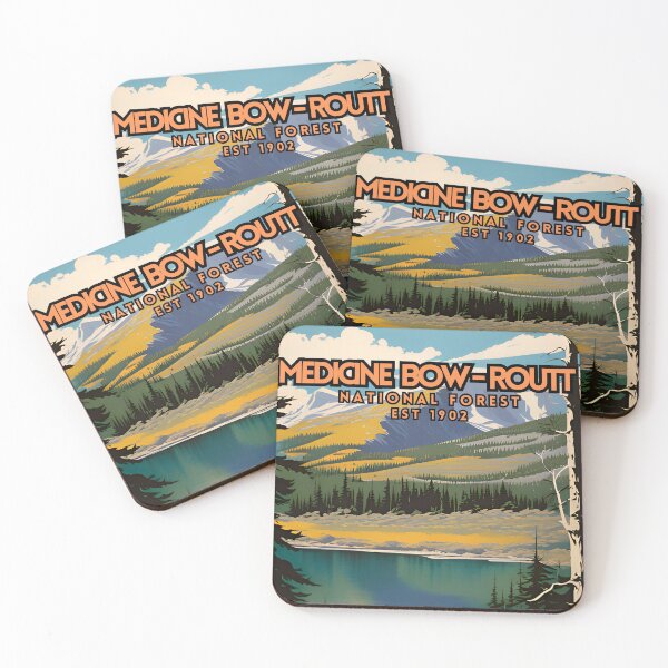 Item preview, Medicine Bow - Routt National Forest Travel Poster designed and sold by ZionPosteria.