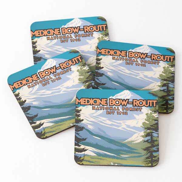 Item preview, Medicine Bow - Routt National Forest Vintage Travel Poster designed and sold by ZionPosteria.