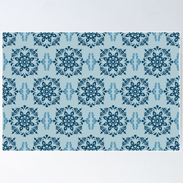Artikelvorschau, Nahtlose Stickerei mit oreintalem Flora-Damastmuster, künstlerischer Ornamentdruck. Design für Teppiche, Decken, Tapeten, Verpackungen, Stoffe, Kleidung entworfen und verkauft von yakza-design.