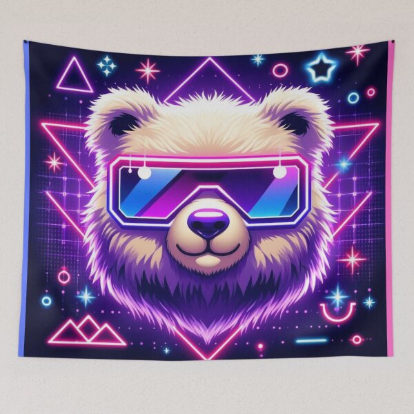 Item preview, Cyber Neon Bear designed and sold by AmigosFurEver.