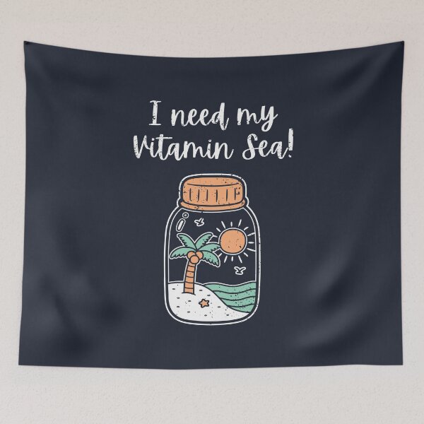 Item preview, I Need My Vitamin Sea Beach In Bottle Funny designed and sold by SenkinGraphics.