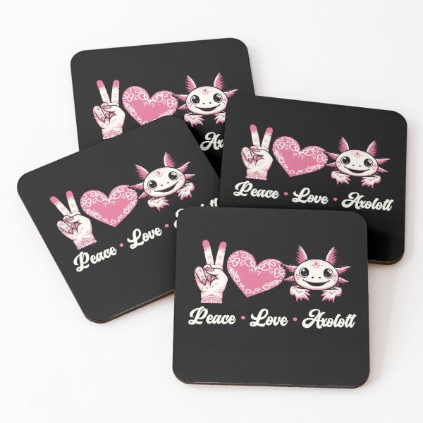 Item preview, Peace Love Axolotl Heart Leopard Axolotls Teenager Fans designed and sold by Dressed For  Duty.
