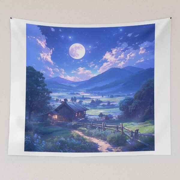 Item preview, Serene Moonlit Night in the Countryside designed and sold by Christian Weiss.