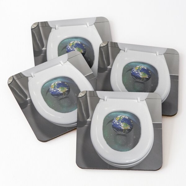 Item preview, Earth in toilet designed and sold by PleaseNeedMoney.