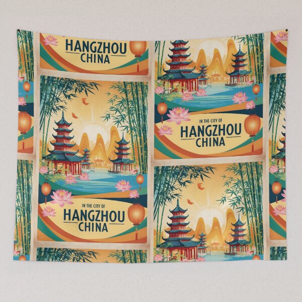 Item preview, Hangzhou China Vintage Travel Tourism  designed and sold by TravelersGems.