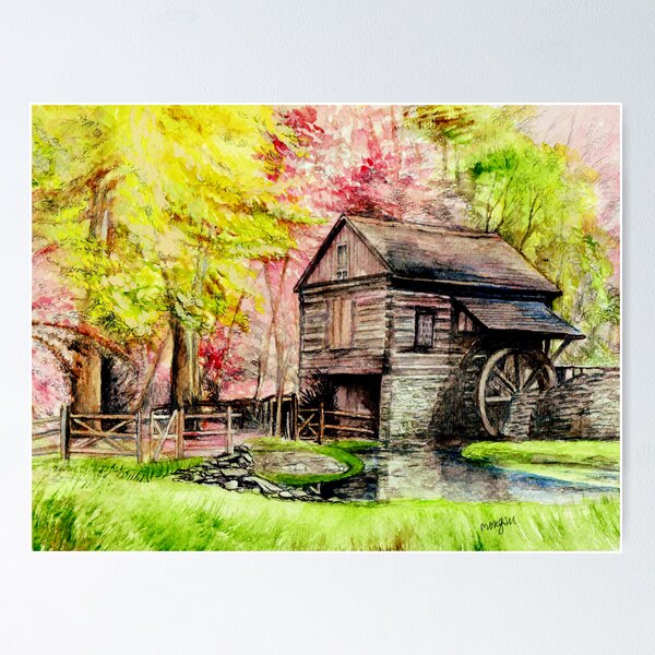 Item preview, Watermill in Pensylvania designed and sold by morgansartworld.