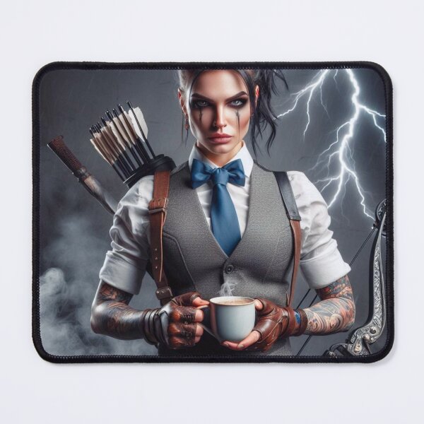 Item preview, Office Samurai having a coffee designed and sold by Ghost Archer Illusions.