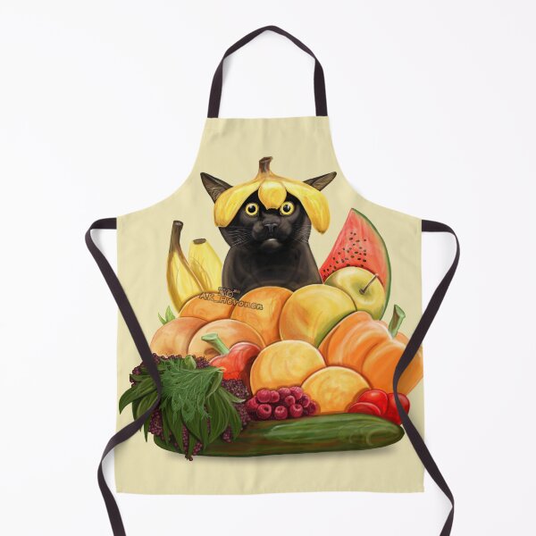 Item preview, Summer fruit vegetables cat painting designed and sold by AK-Hevonen.