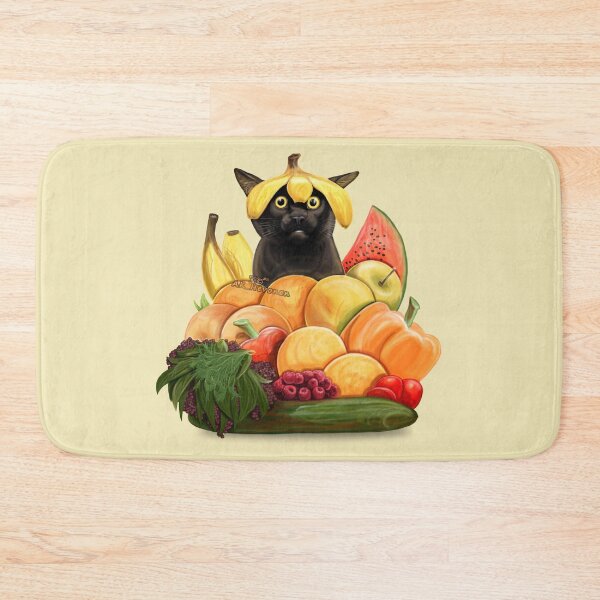 Item preview, Summer fruit vegetables cat painting designed and sold by AK-Hevonen.