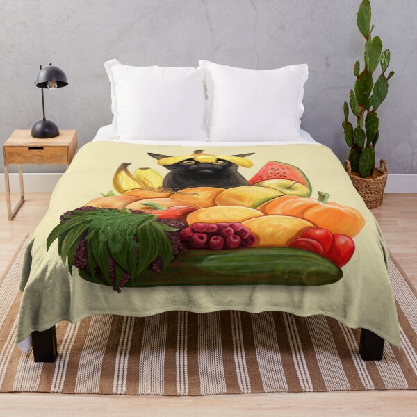 Item preview, Summer fruit vegetables cat painting designed and sold by AK-Hevonen.