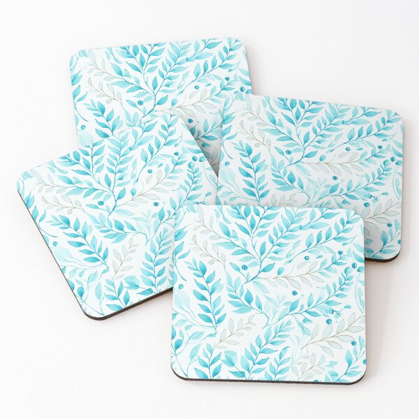 Item preview, Seamless pattern of blue leaves and foliage  designed and sold by creativekrish.