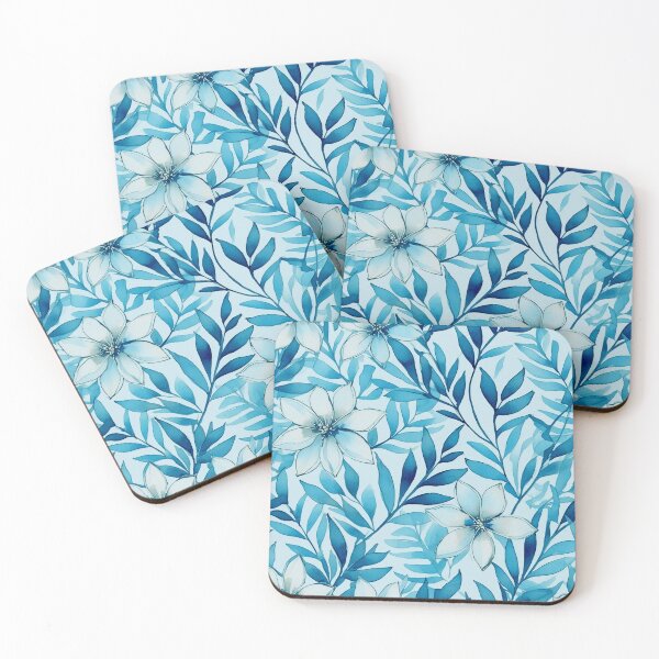 Item preview, Copy of Seamless pattern of blue leaves and foliage  designed and sold by creativekrish.