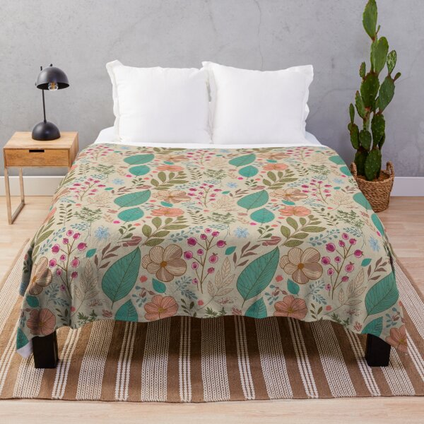 Item preview, Seamless pattern o leaves, flowers and foliage designed and sold by creativekrish.