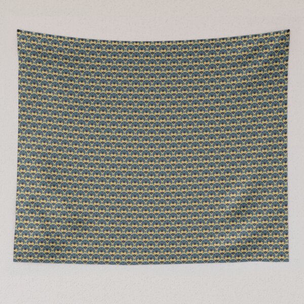 Item preview, Eastern Fan, Blue on yellow background designed and sold by Alex  Blud.