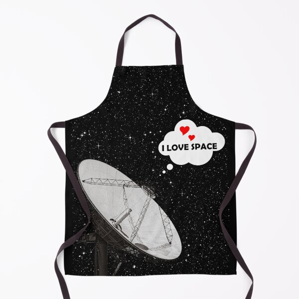Item preview, Satellite Dish Radiotelescope Backdrop Stars Phrase I LOVE SPACE designed and sold by WheresMyMojo.