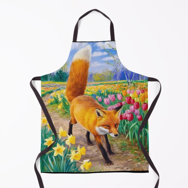 Artikelvorschau, Fuchs-Porträt. Frühlingszeit, Blumenfuchs, Vintage-Fuchs, Fuchs-Malerei, Claude Monet-Stil entworfen und verkauft von FoxVibes.