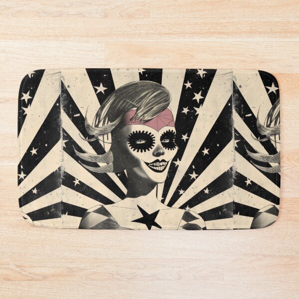 Item preview, Stars and Stripes in a supervillain retro crazy design sugar skull superheroine designed and sold by hookline.