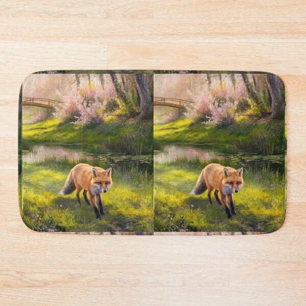 Artikelvorschau, Fuchs-Porträt. Frühlingszeit, Blumenfuchs, Vintage-Fuchs, Fuchs-Malerei, Claude Monet-Stil entworfen und verkauft von FoxVibes.