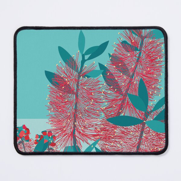 Item preview, Bottlebrush flowers Australian flora red green designed and sold by blueidesign.